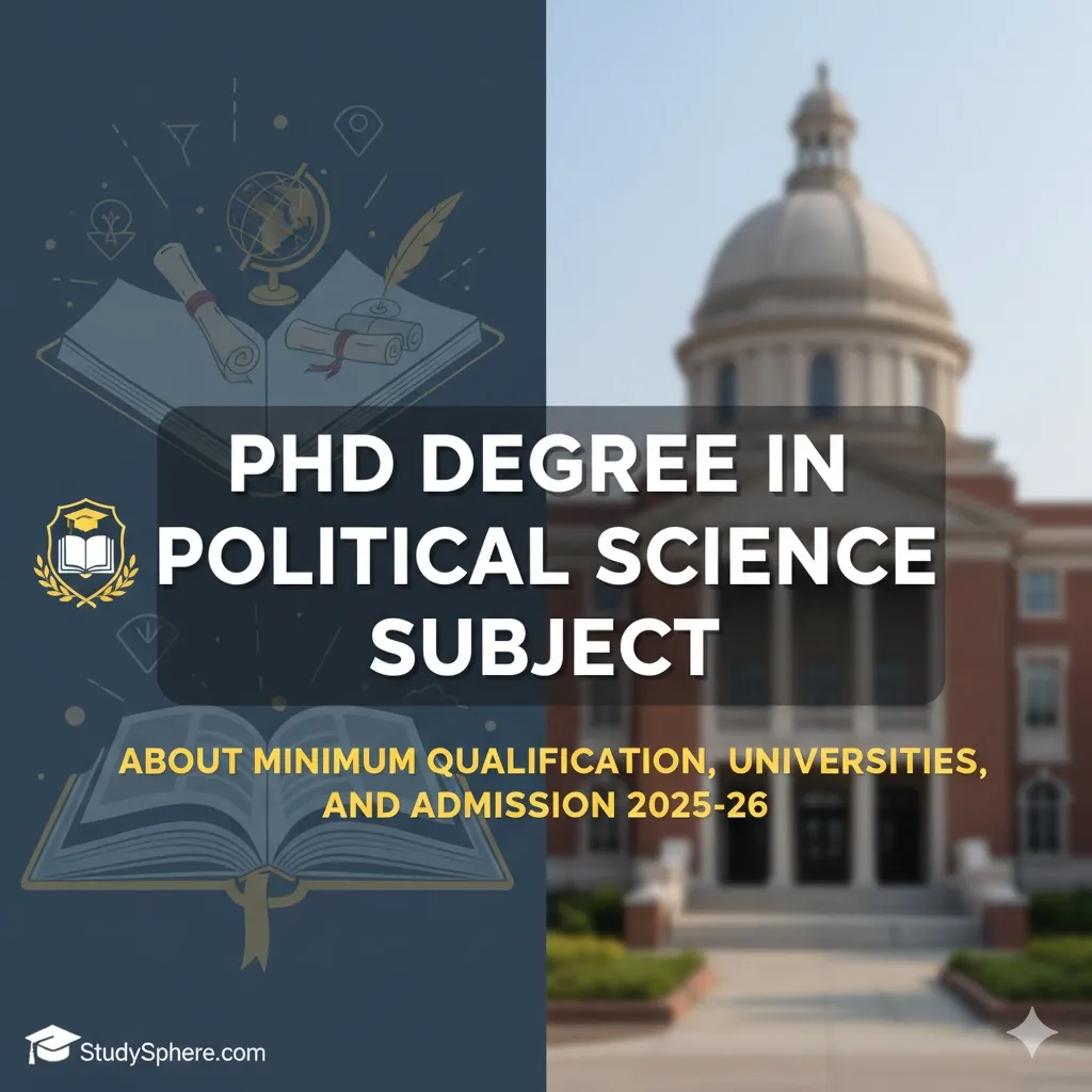 PhD Degree in Political Science- About Minimum Qualification, Universities, And Admission 2025-26 thumbnail