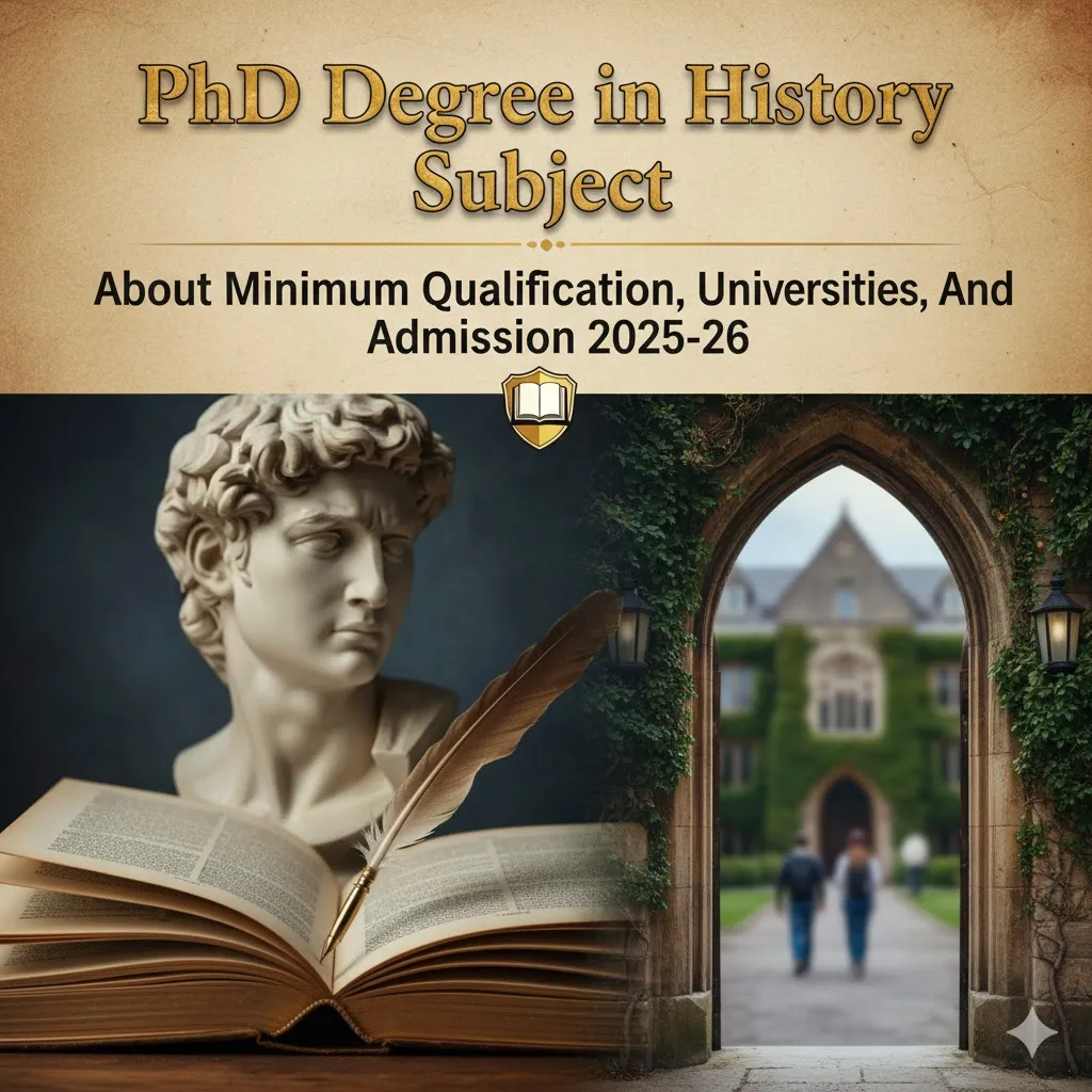 PhD Degree in History - About Minimum Qualification, Universities, And Admission 2025-26 thumbnail