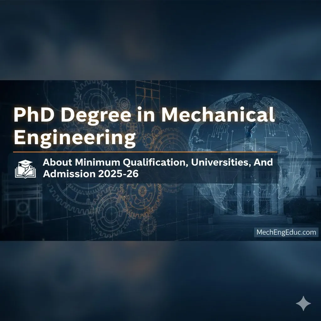 PhD Degree in mechanical engineering - About Minimum Qualification, Universities, And Admission 2025-26 thumbnail