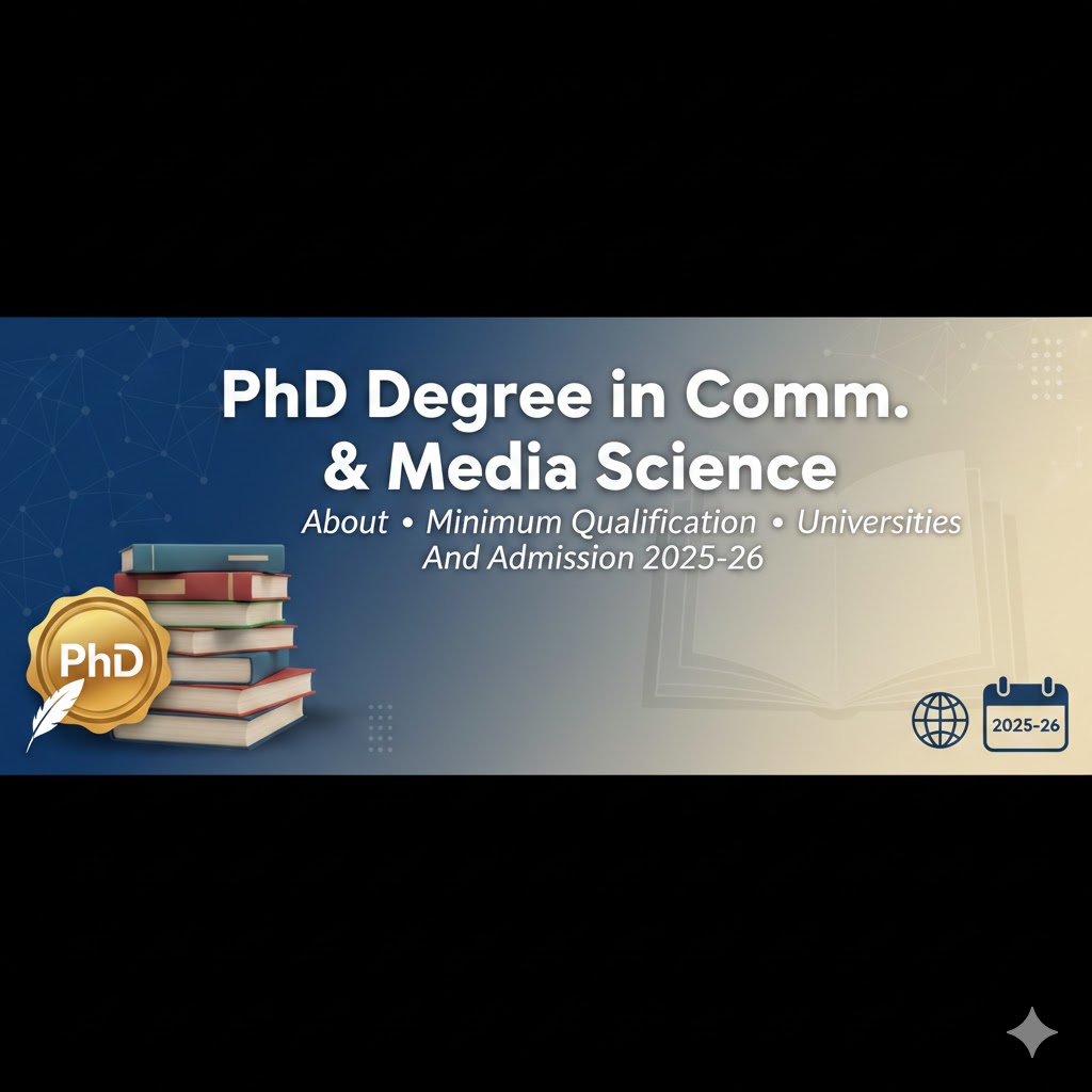 PhD Degree in Comm & Media Science - About, Minimum Qualification, Universities, And Admission 2025-26 thumbnail