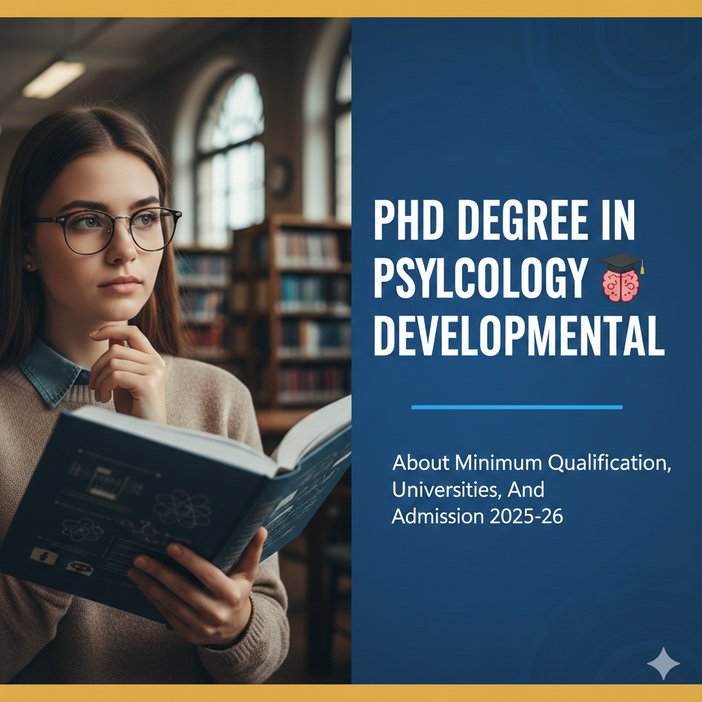 PhD Degree in Psychology Developmental - About Minimum Qualification, Universities, And Admission 2025-26 thumbnail