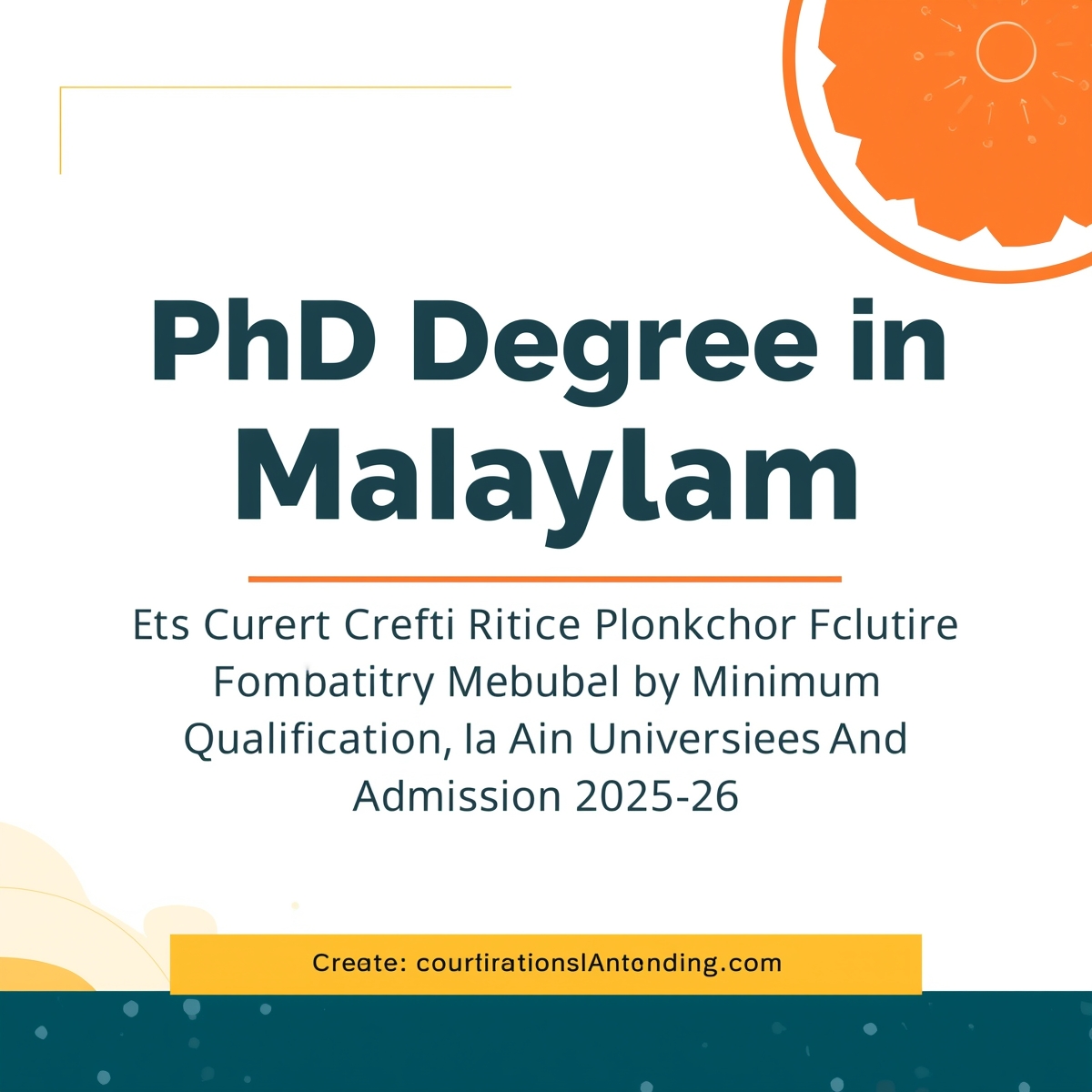 PhD Degree in Malayalam - About Minimum Qualification, Universities, And Admission 2025-26 thumbnail