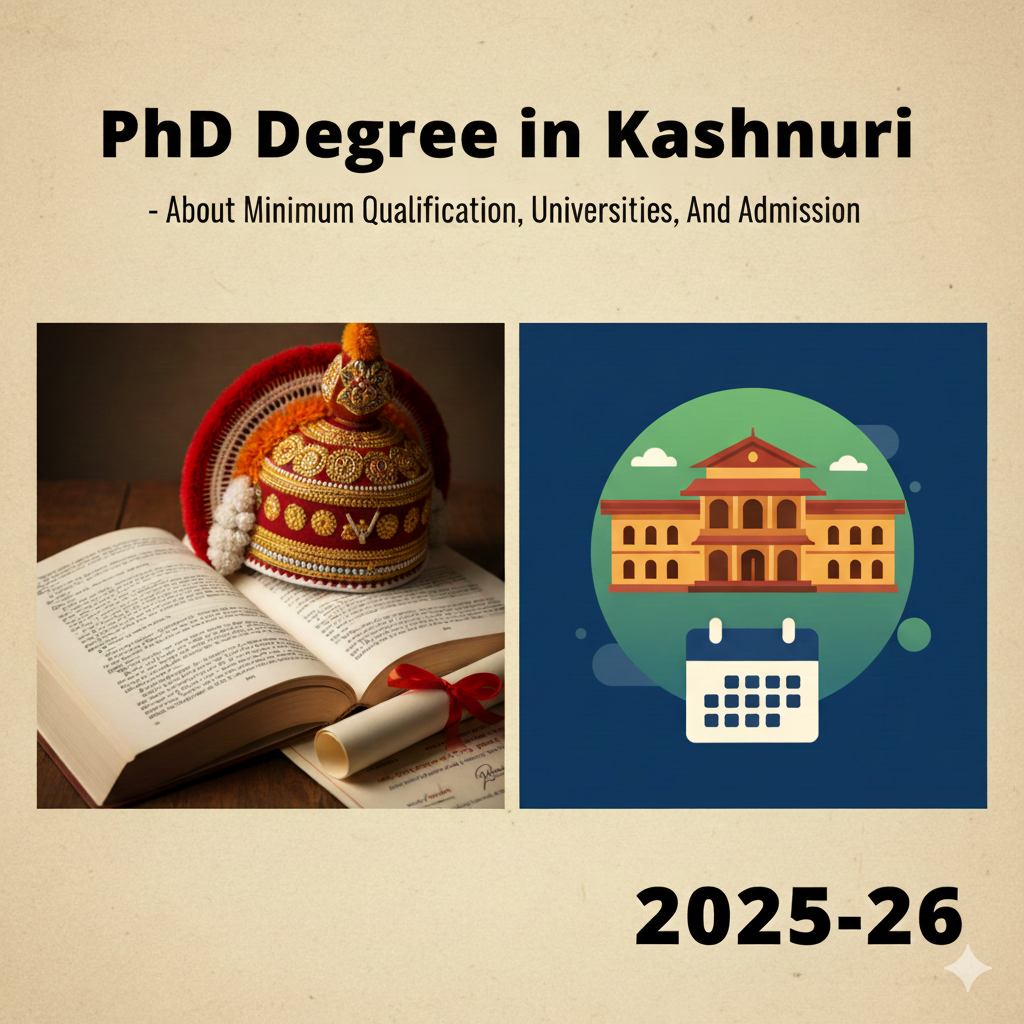 PhD Degree in Kashmiri - About Minimum Qualification, Universities, And Admission 2025-26 thumbnail