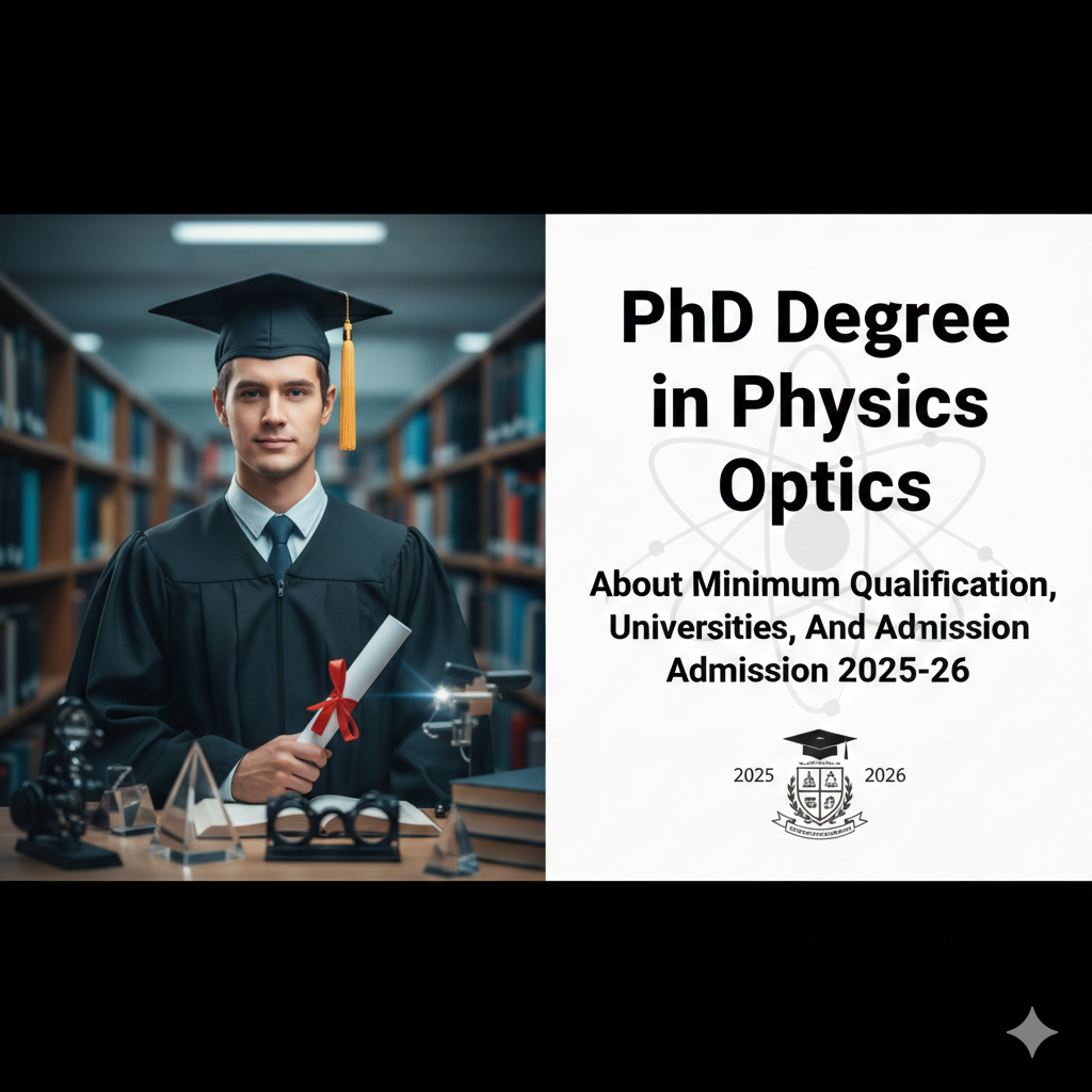 PhD Degree in Physics Optics - About Minimum Qualification, Universities, And Admission 2025-26 thumbnail