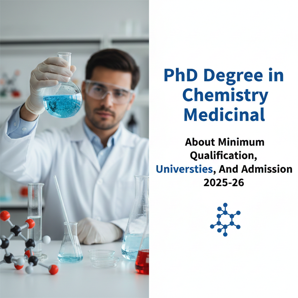 PhD Degree in Chemistry Medicinal - About Minimum Qualification, Universities, And Admission 2025-26 thumbnail