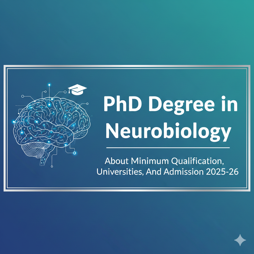 PhD Degree in Neurobiogy - About Minimum Qualification, Universities, And Admission 2025-26 thumbnail