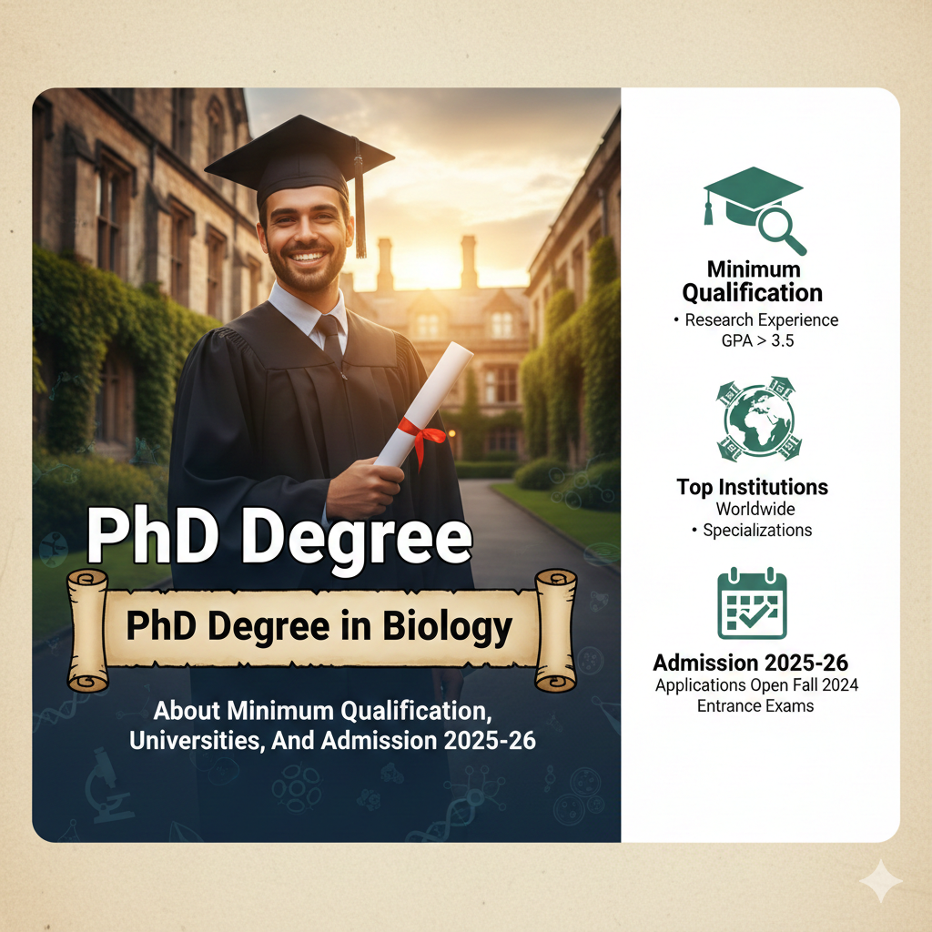 PhD Degree in Biology - About Minimum Qualification, Universities, And Admission 2025-26 thumbnail