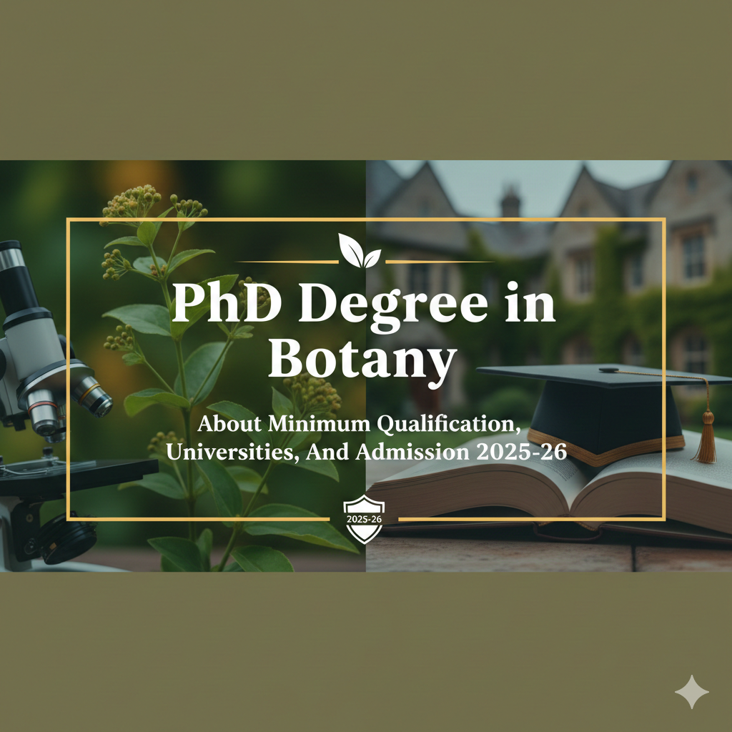 PhD Degree in Botany - About Minimum Qualification, Universities, And Admission 2025-26 thumbnail