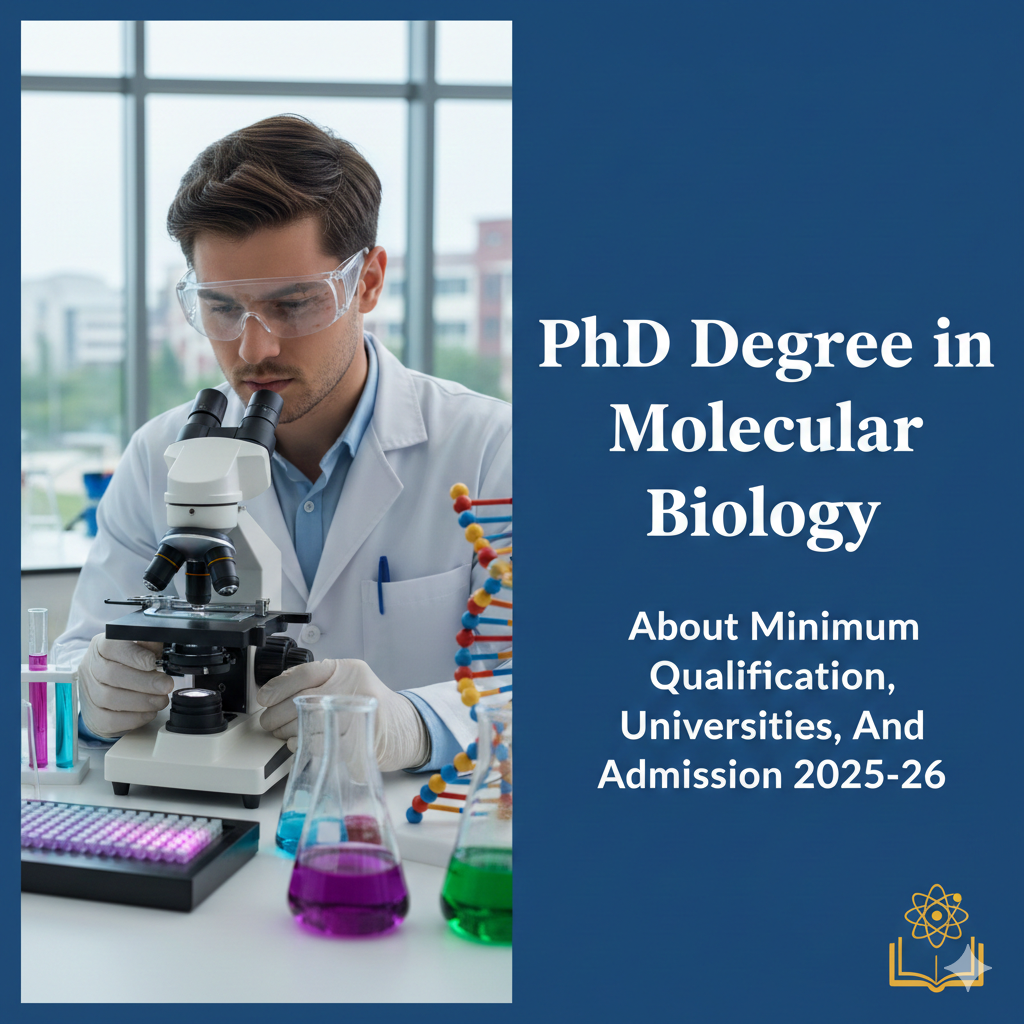 PhD Degree in Molecular Biology - About Minimum Qualification, Universities, And Admission 2025-26 thumbnail