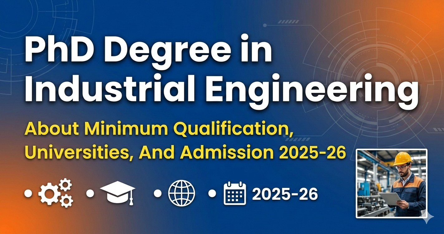 PhD Degree in Industrial Engineering - About Minimum Qualification, Universities, And Admission 2025-26 thumbnail