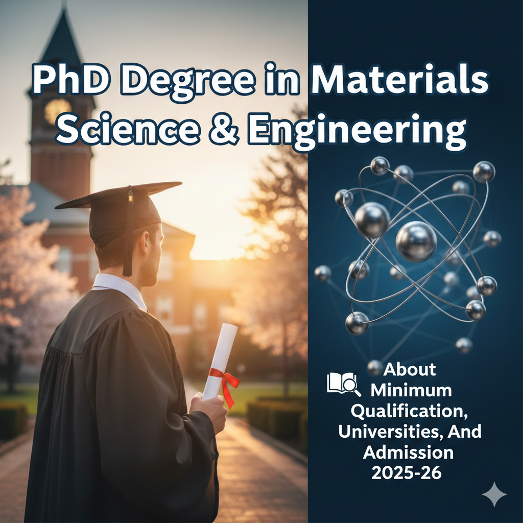 PhD Degree in Materials Science & Engineering - About Minimum Qualification, Universities, And Admission 2025-26 thumbnail
