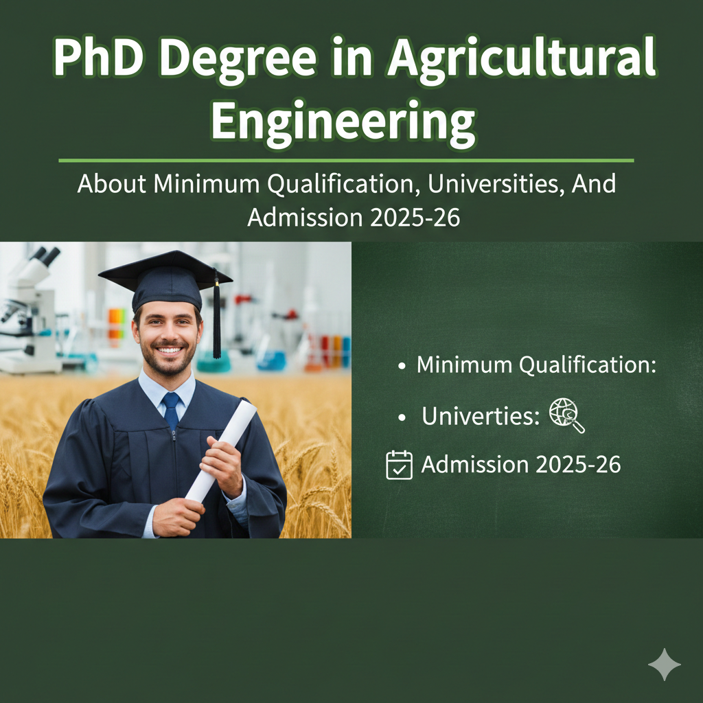 PhD Degree in Agricultural Engineering - About Minimum Qualification, Universities, And Admission 2025-26 thumbnail