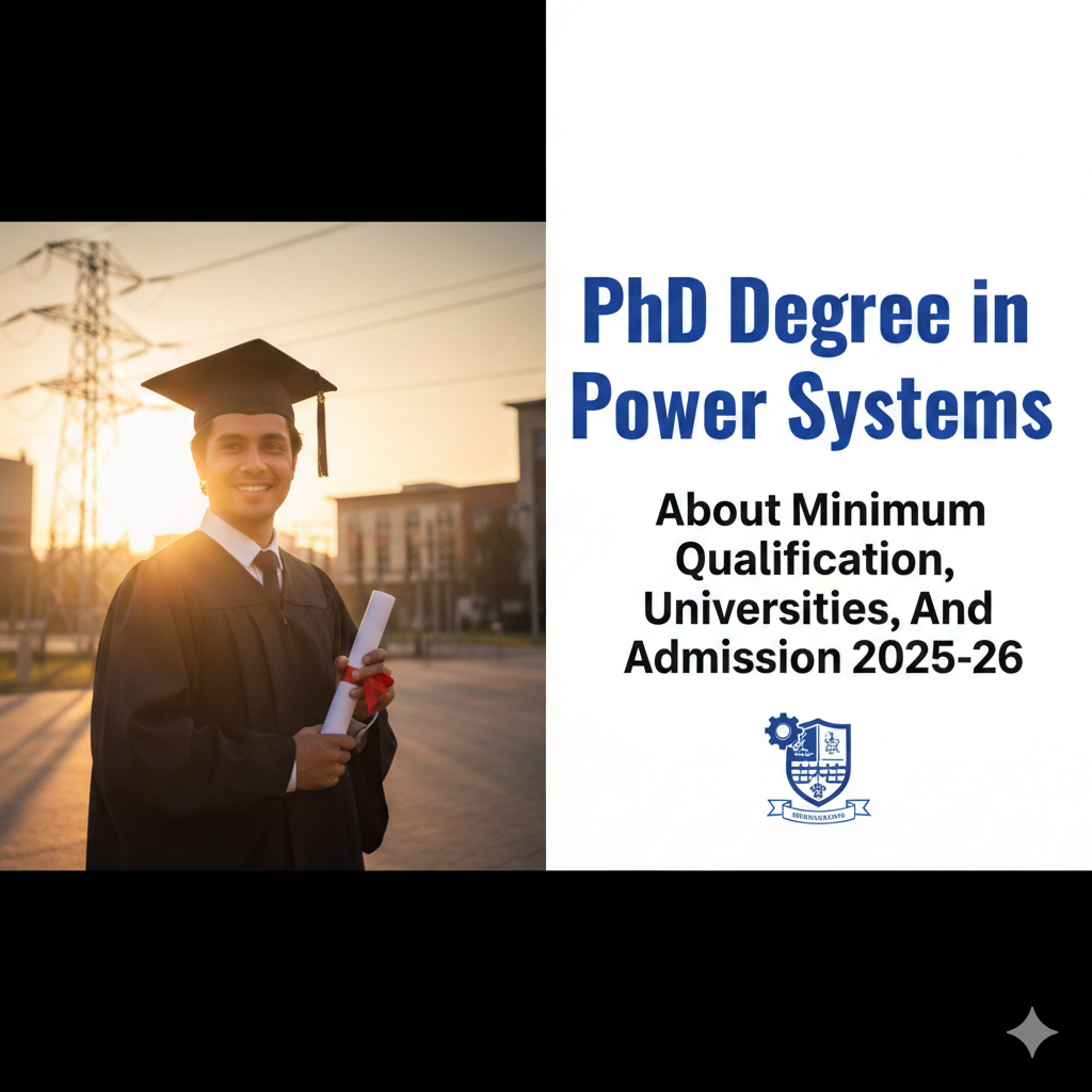 PhD Degree in Power Systems - About Minimum Qualification, Universities, And Admission 2025-26 thumbnail